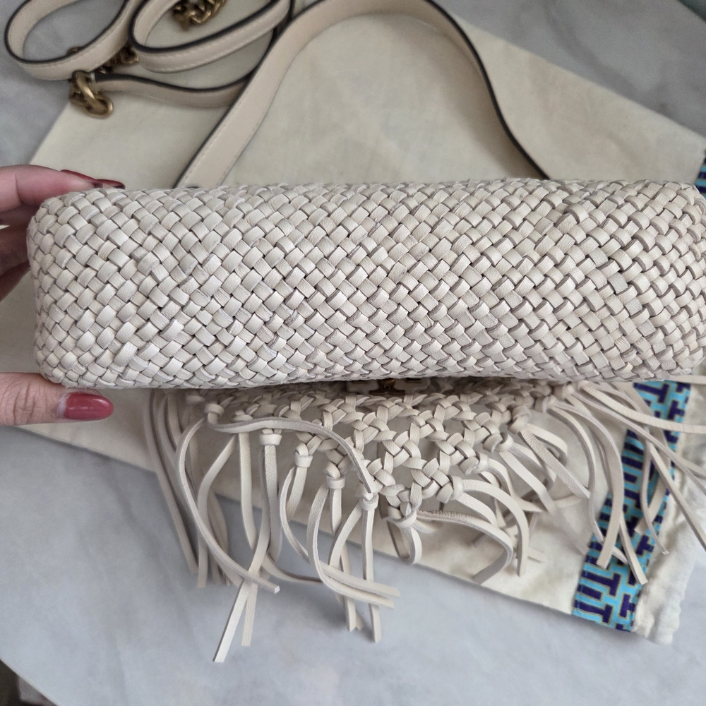 Tory Burch Kira Fringe Small Flap Shoulder Bag - Picture 9 of 14